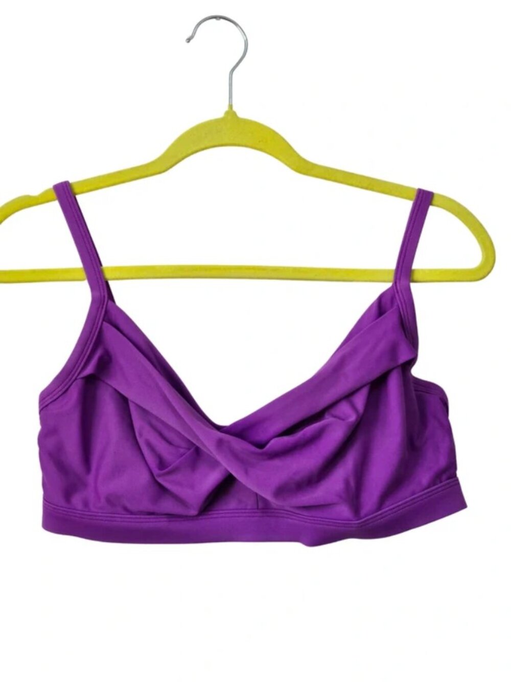 Athleta Purple Twist Front Twister Bikini Swim Top Size 36D/DD